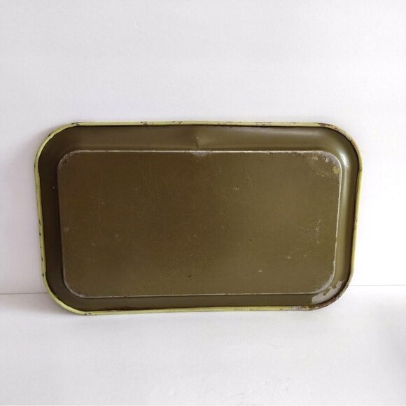 Vintage Acorn Oak Leaves Rustic Tin Serving Trays Red Green Wall Hanging Decor - Picture 3 of 7